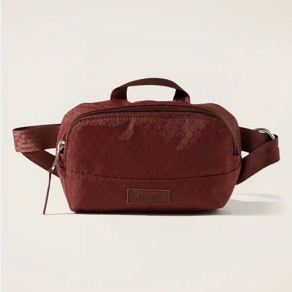 Athleta Excursion Crossbody Belt Bag Cherrywood